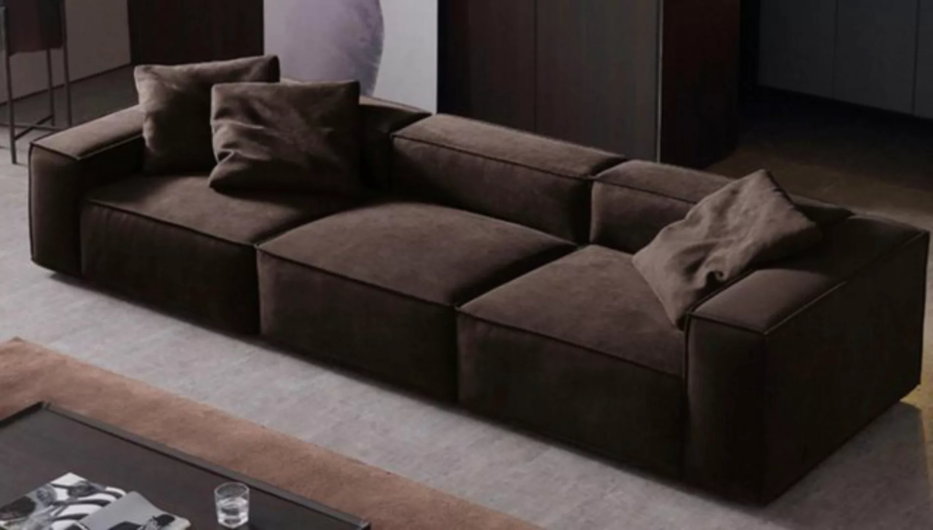 Xlmoebel Sofa Hochwertiges zeitgemäßes Sofa mit Platz für 5 Personen, Desig günstig online kaufen