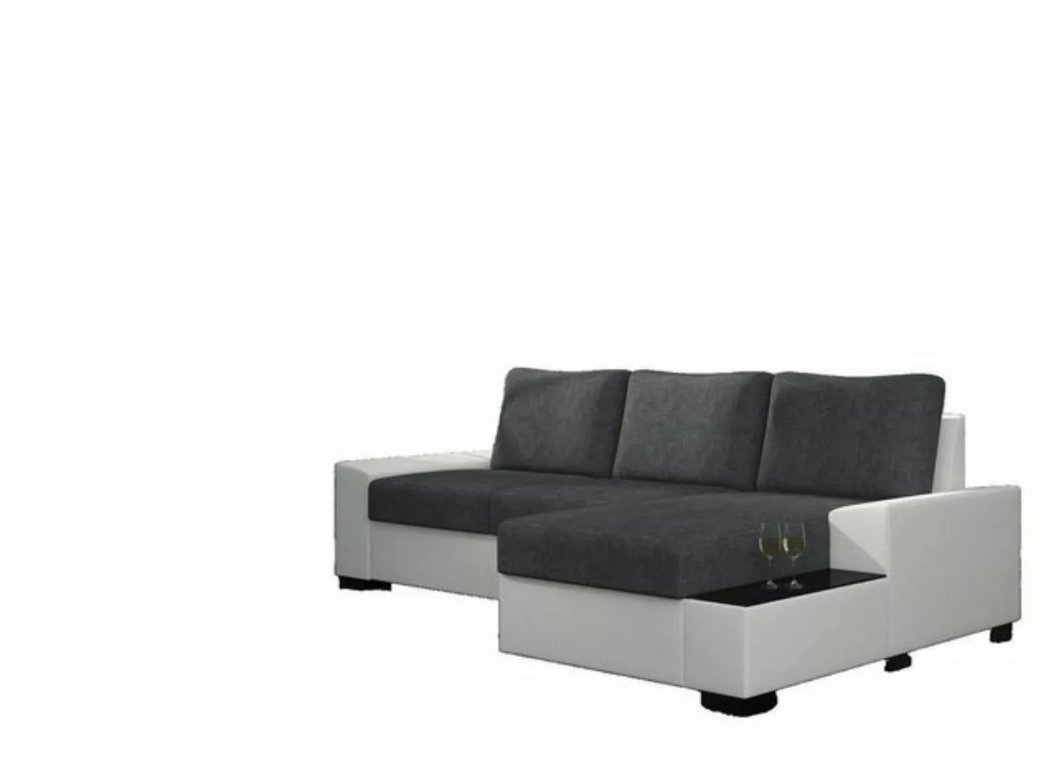 JVmoebel Ecksofa Design Ecksofa Schlafsofa Bettfunktion Sofa Couch Leder Po günstig online kaufen