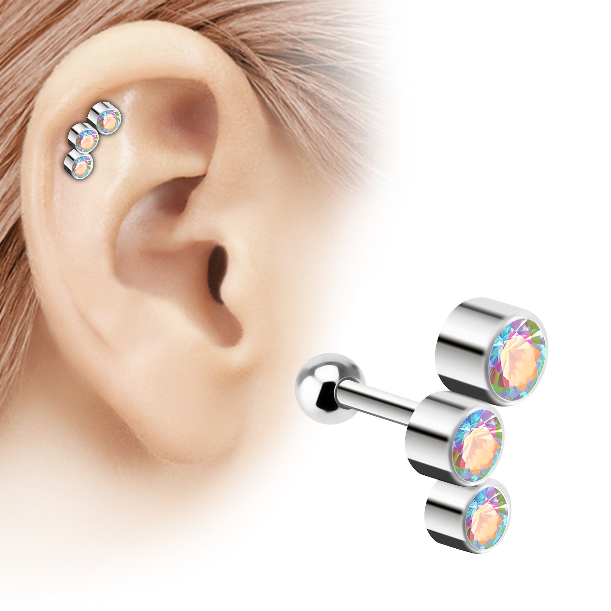 Taffstyle Piercing-Set Ohr Tragus Knorpel Helix günstig online kaufen