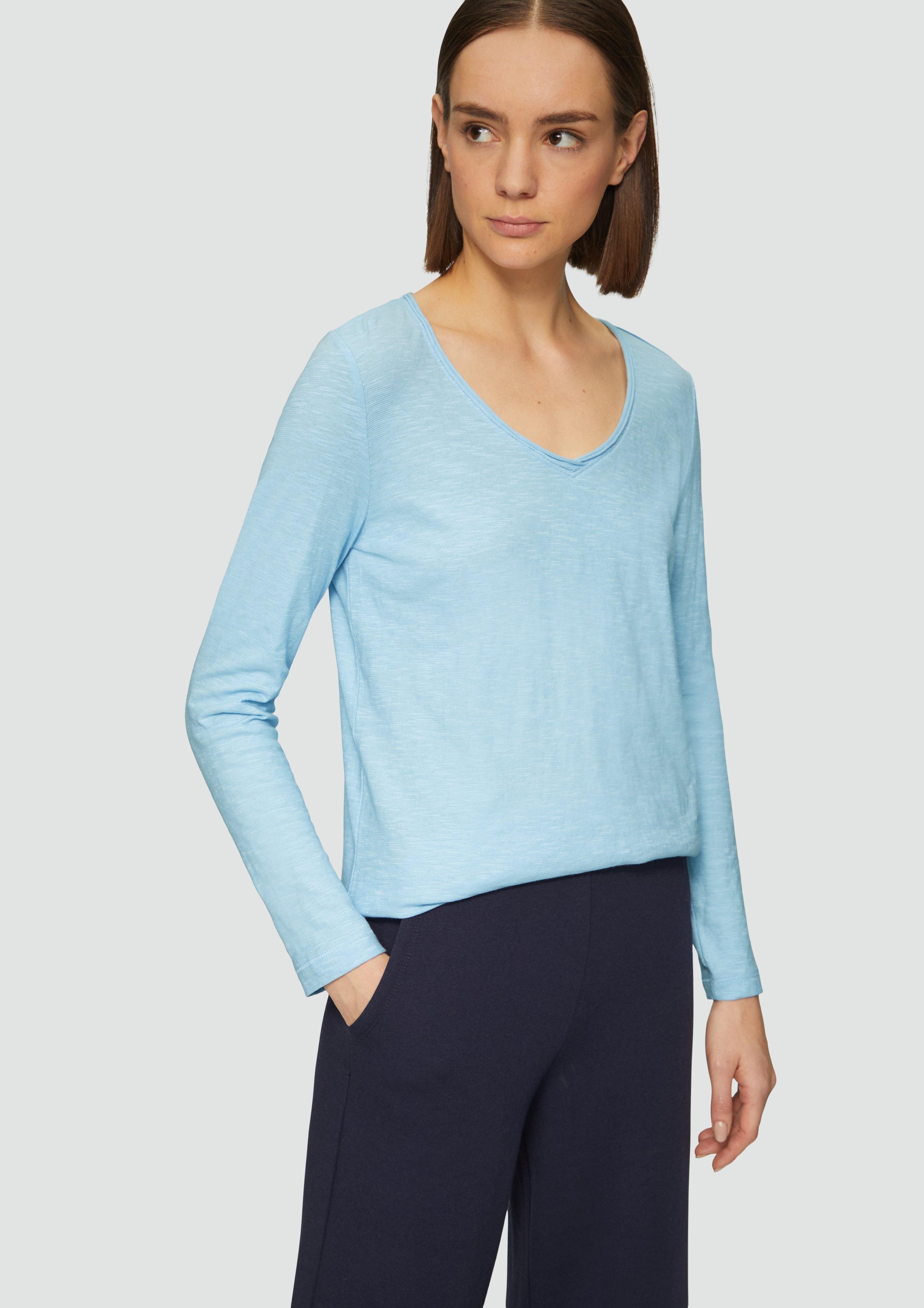 s.Oliver Langarmshirt Langarmshirt aus Slub Yarn günstig online kaufen