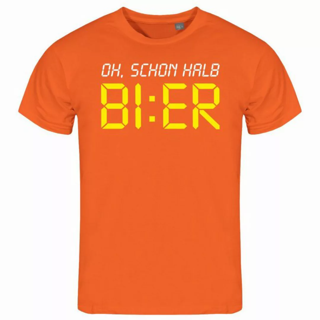 deinshirt Print-Shirt Herren T-Shirt Oh schon halb Bier Funshirt mit Motiv günstig online kaufen