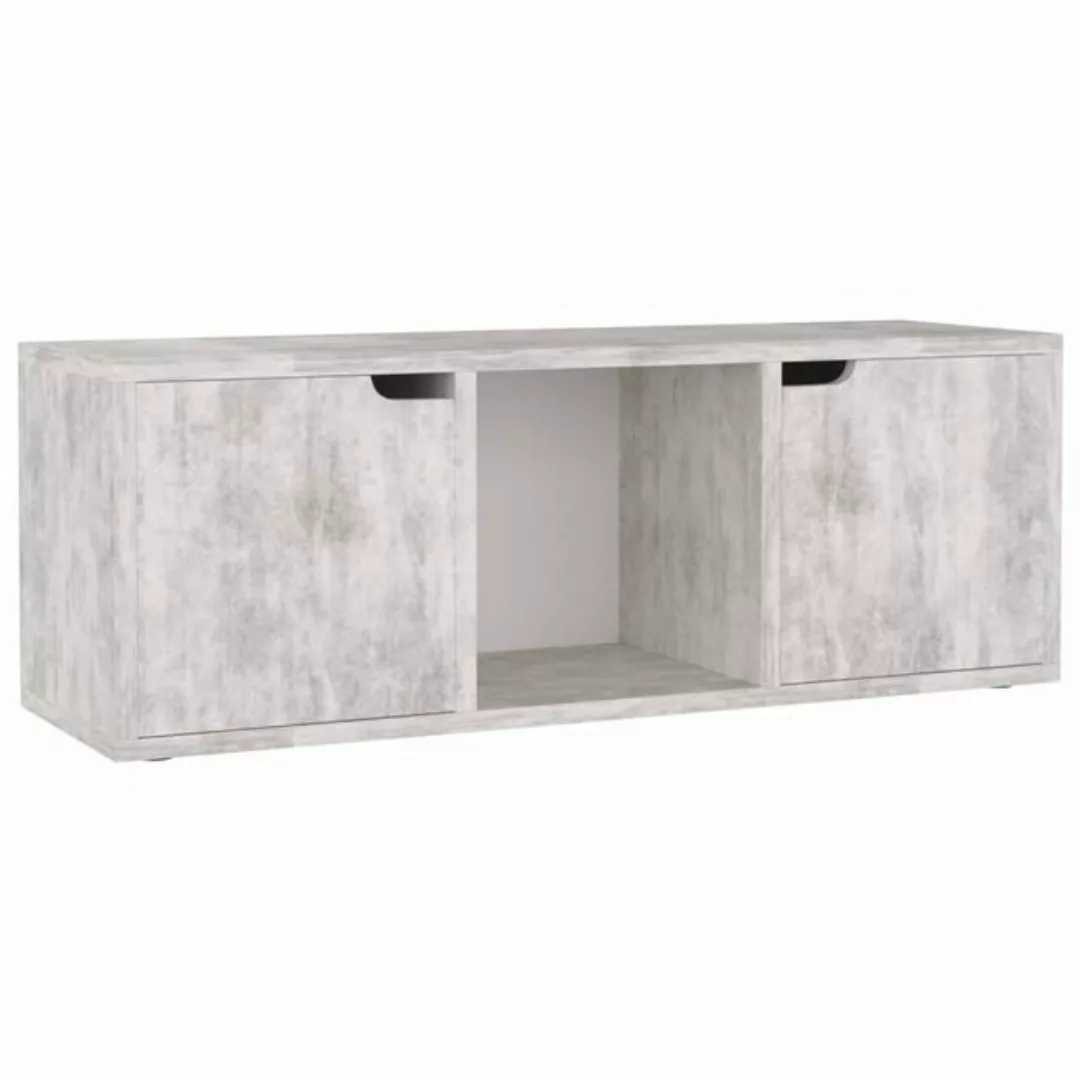 furnicato TV-Schrank Betongrau 88,5x27,5x30,5 cm Holzwerkstoff günstig online kaufen