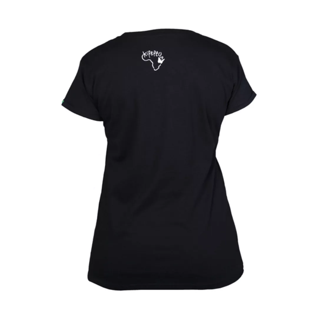 Damen T-shirt Aus Bio-baumwolle Mit Brusttasche „Taschenzebra“ Schwarz günstig online kaufen