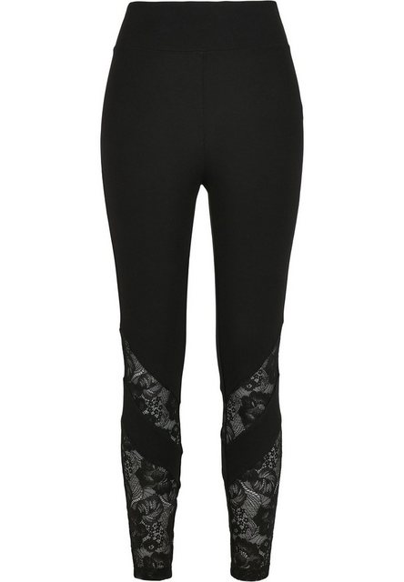 URBAN CLASSICS Leggings "Urban Classics Damen Ladies Highwaist Lace Inset L günstig online kaufen