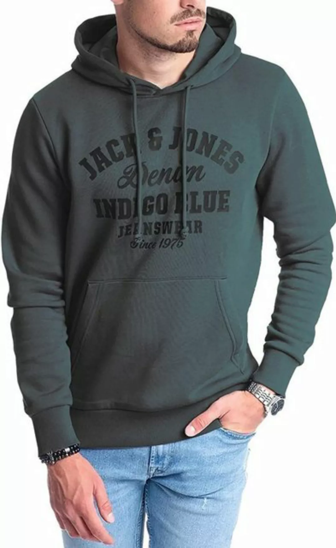 Jack & Jones Hoodie mit Kängurutasche, mit Kapuze, mit Logodruck günstig online kaufen