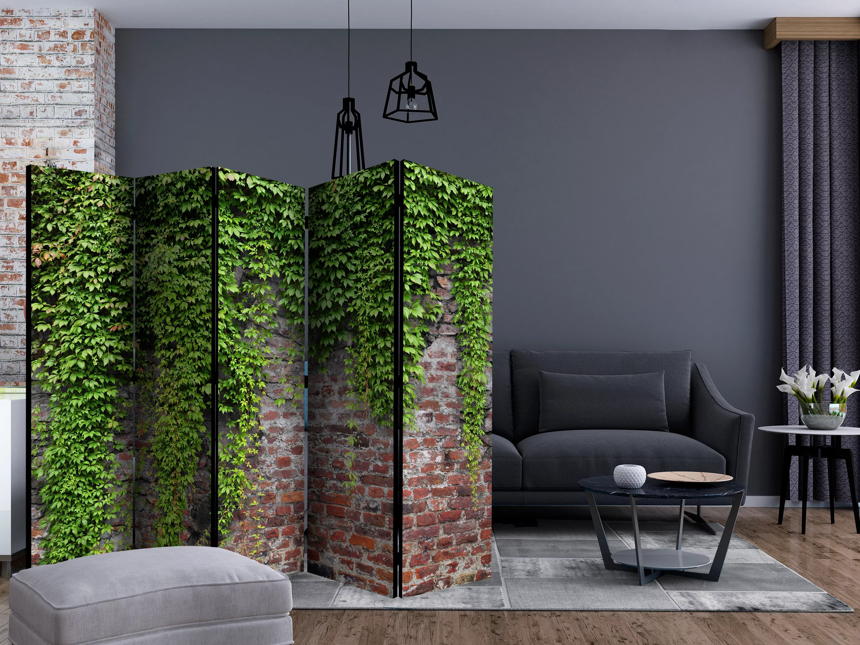 5-teiliges Paravent - Brick And Ivy Ii [room Dividers] günstig online kaufen