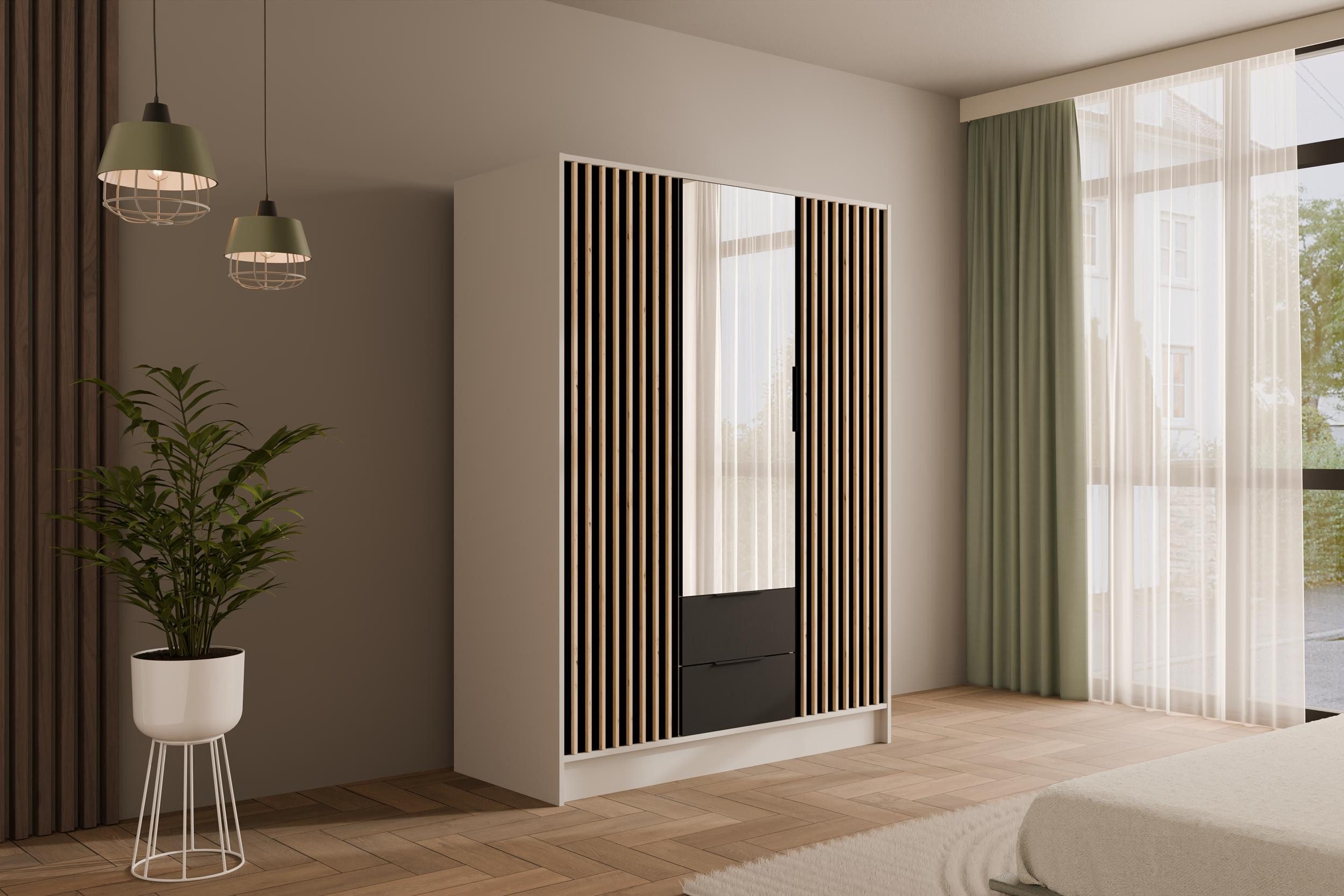 ALTDECOR Drehtürenschrank NELIA (Kleiderschrank Garderobenschrank mit günstig online kaufen