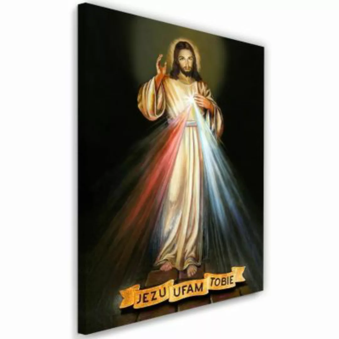 FEEBY® Kunst Jesus I Trust You Leinwandbilder bunt Gr. 50 x 70 günstig online kaufen