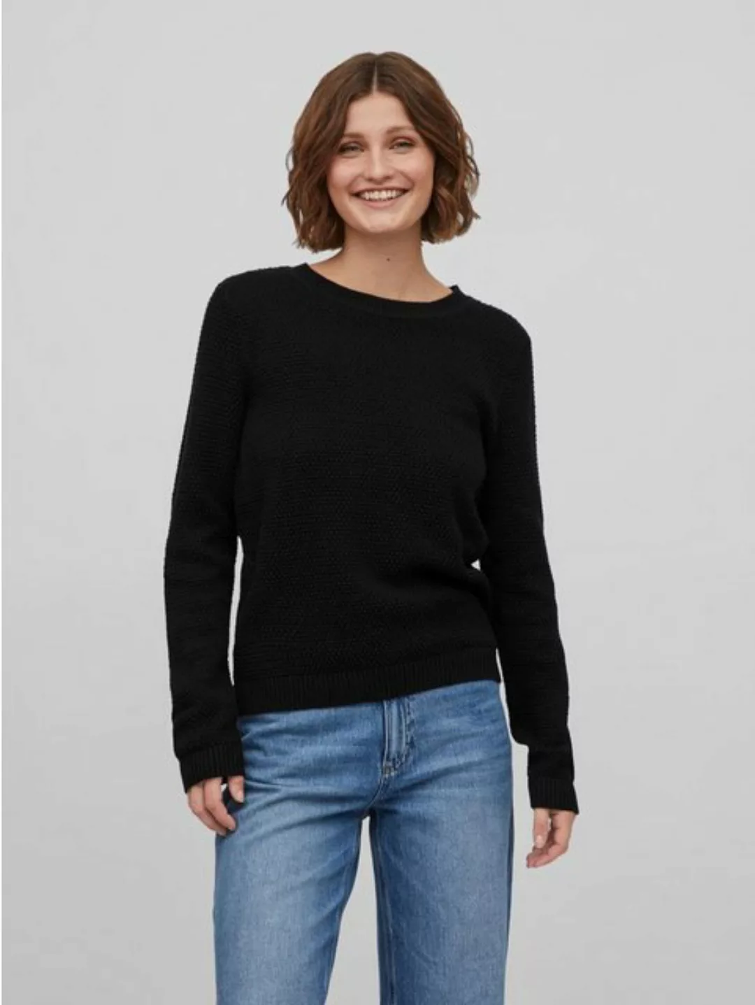Vila Strickpullover Struktur Strickpullover Kuscheliger Design Sweater VIDA günstig online kaufen