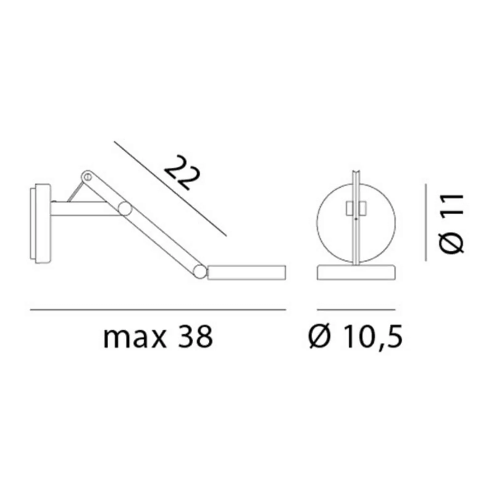 Rotaliana String W0 DTW Wandleuchte weiß silber günstig online kaufen