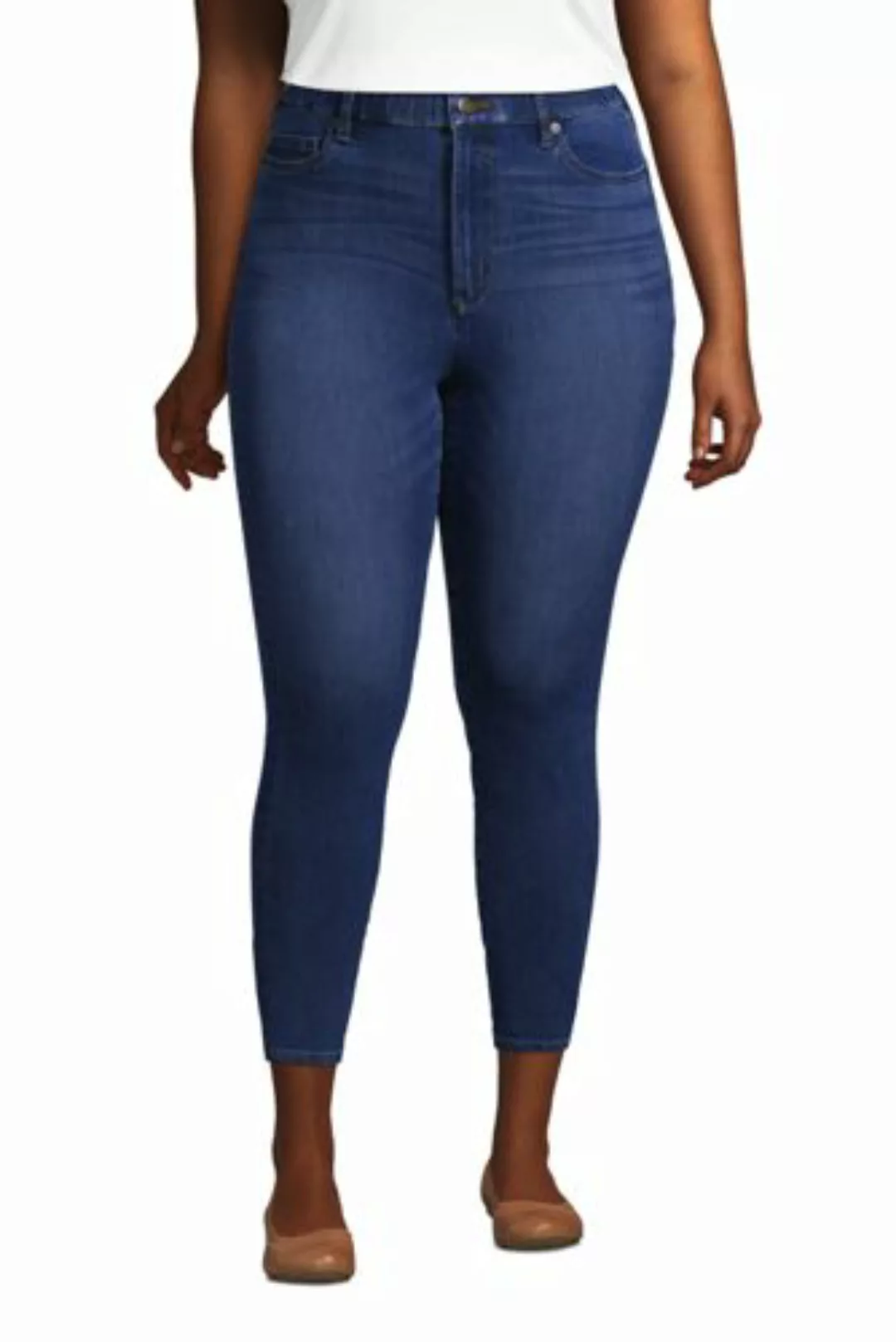 High Waist 7/8-Leggings-Jeans mit Stretch in großen Größen, Damen, Größe: X günstig online kaufen