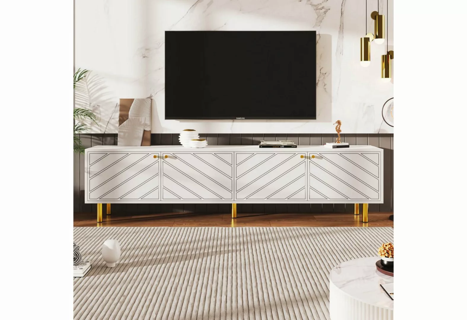 Furnishings Home TV-Schrank Sideboard mit 4 Fächern (Set, 1er Set, mit 4 Fä günstig online kaufen