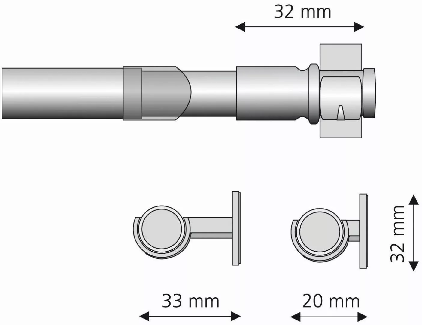 Liedeco Scheibenstange Florida, Ø 12 mm, günstig online kaufen