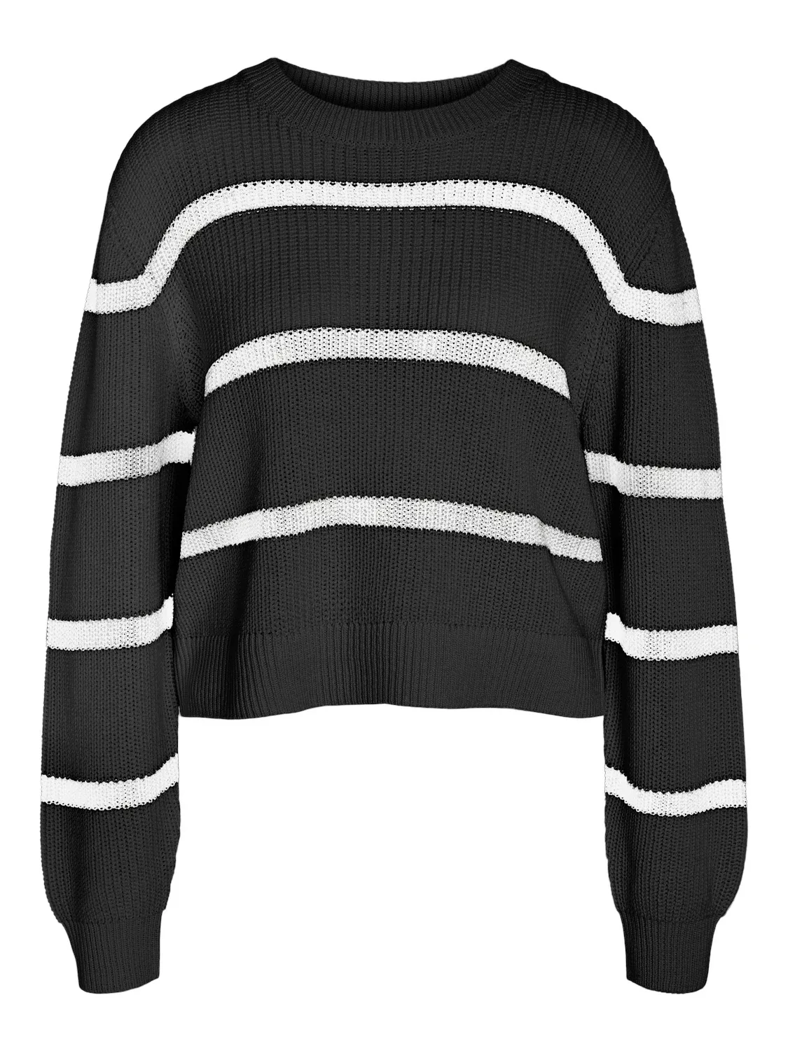 Noisy may Strickpullover "NMMAYSA L/S STRIPE O-NECK KNIT NOOS" günstig online kaufen