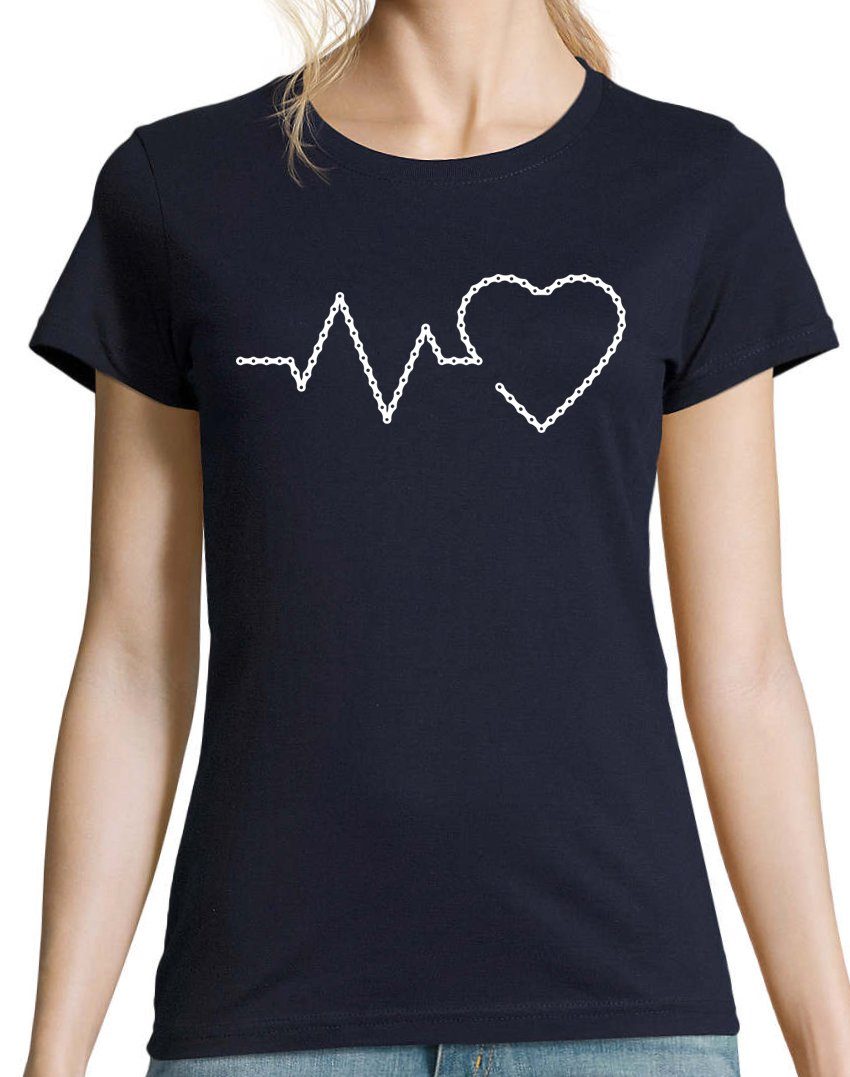 Youth Designz T-Shirt Heartbeat Fahrradkette Damen günstig online kaufen