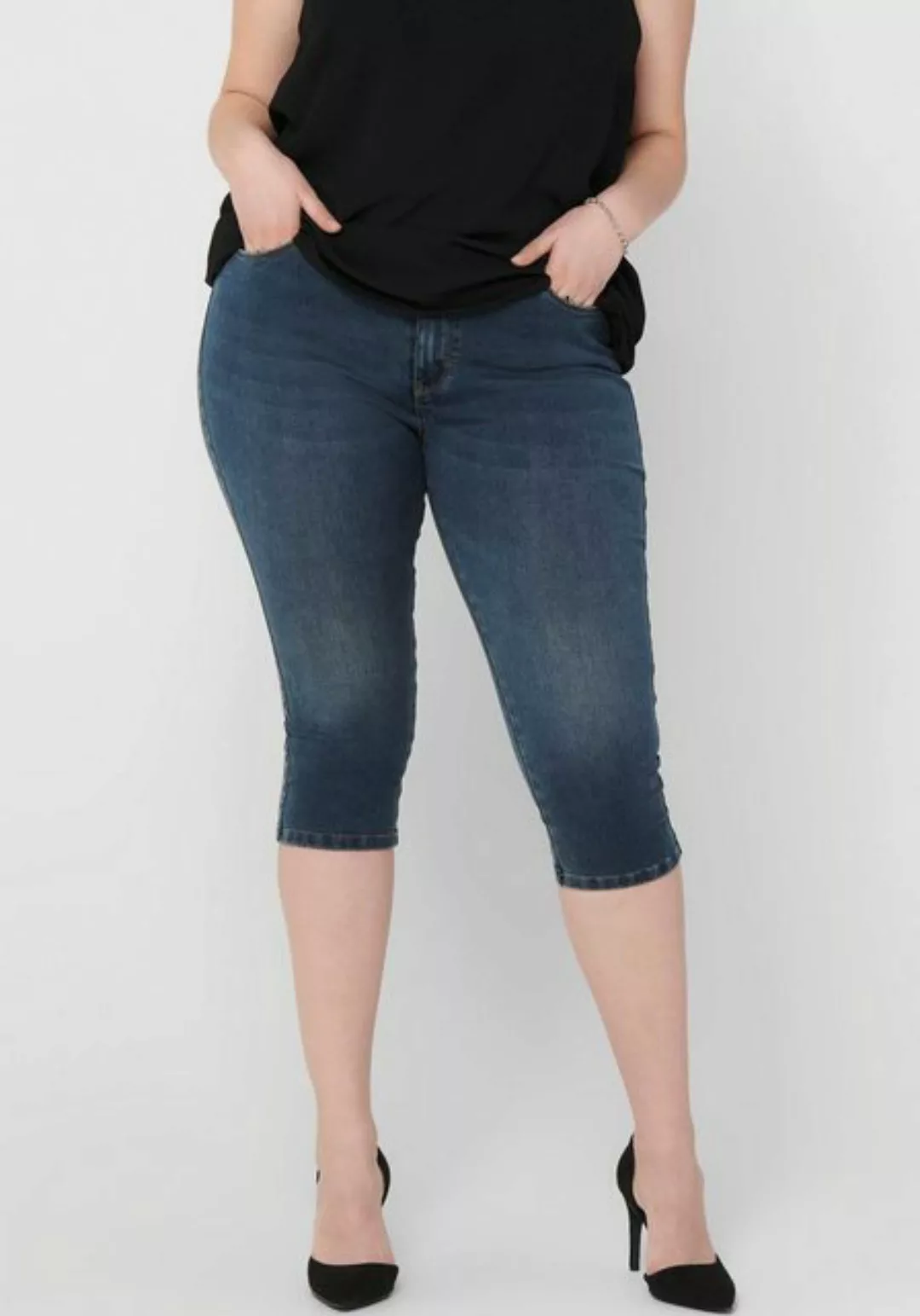 Carmakoma by Only Damen Capri Jeans CARAUGUSTA KNICKERS - Skinny Fit - Blau günstig online kaufen