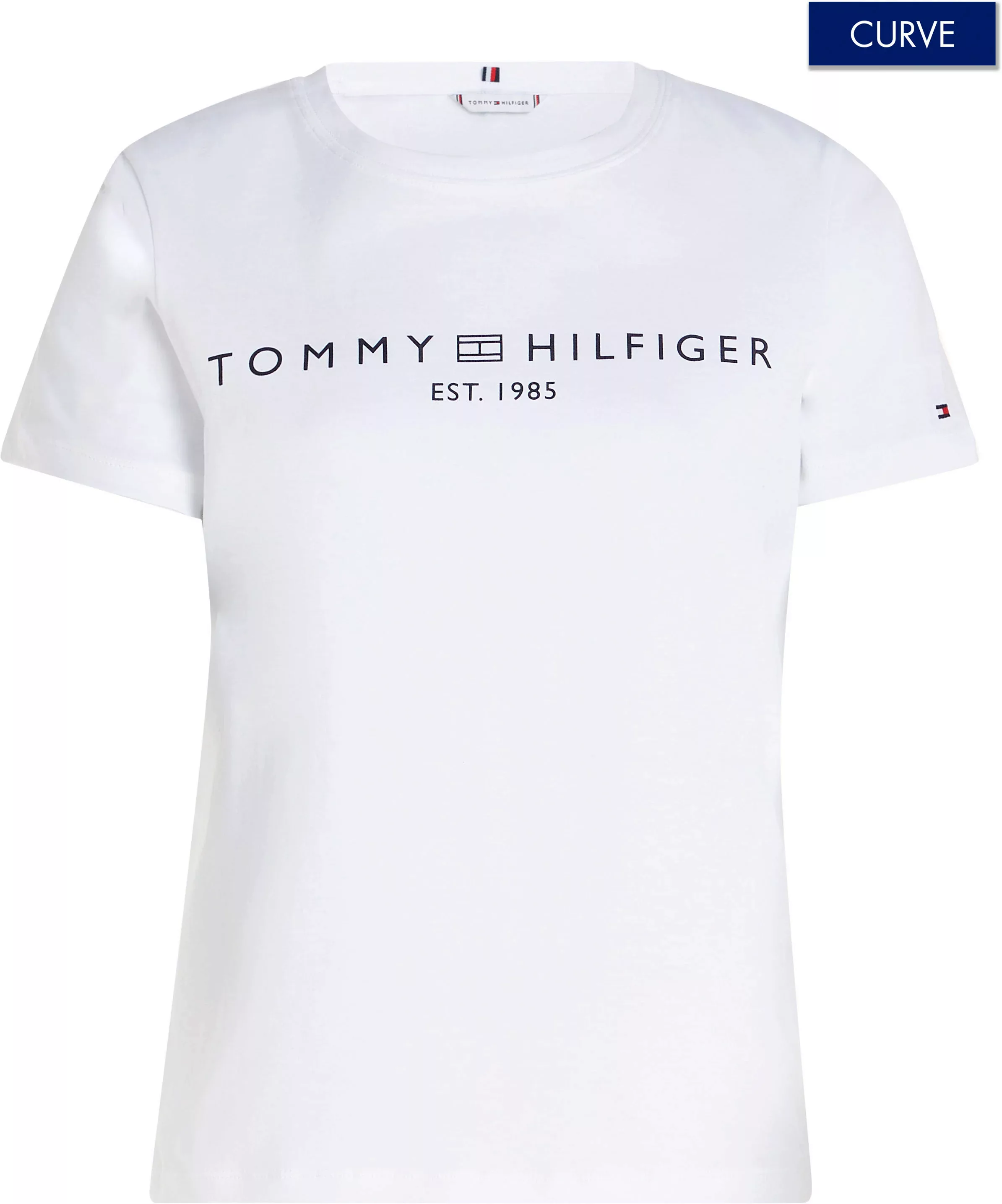 Tommy Hilfiger Curve Rundhalsshirt "CRV REG CORP LOGO C-NK SS", in größeren günstig online kaufen