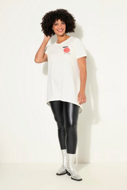 Angel of Style Rundhalsshirt T-Shirt A-Linie kleiner Smiley-Druck Halbarm günstig online kaufen