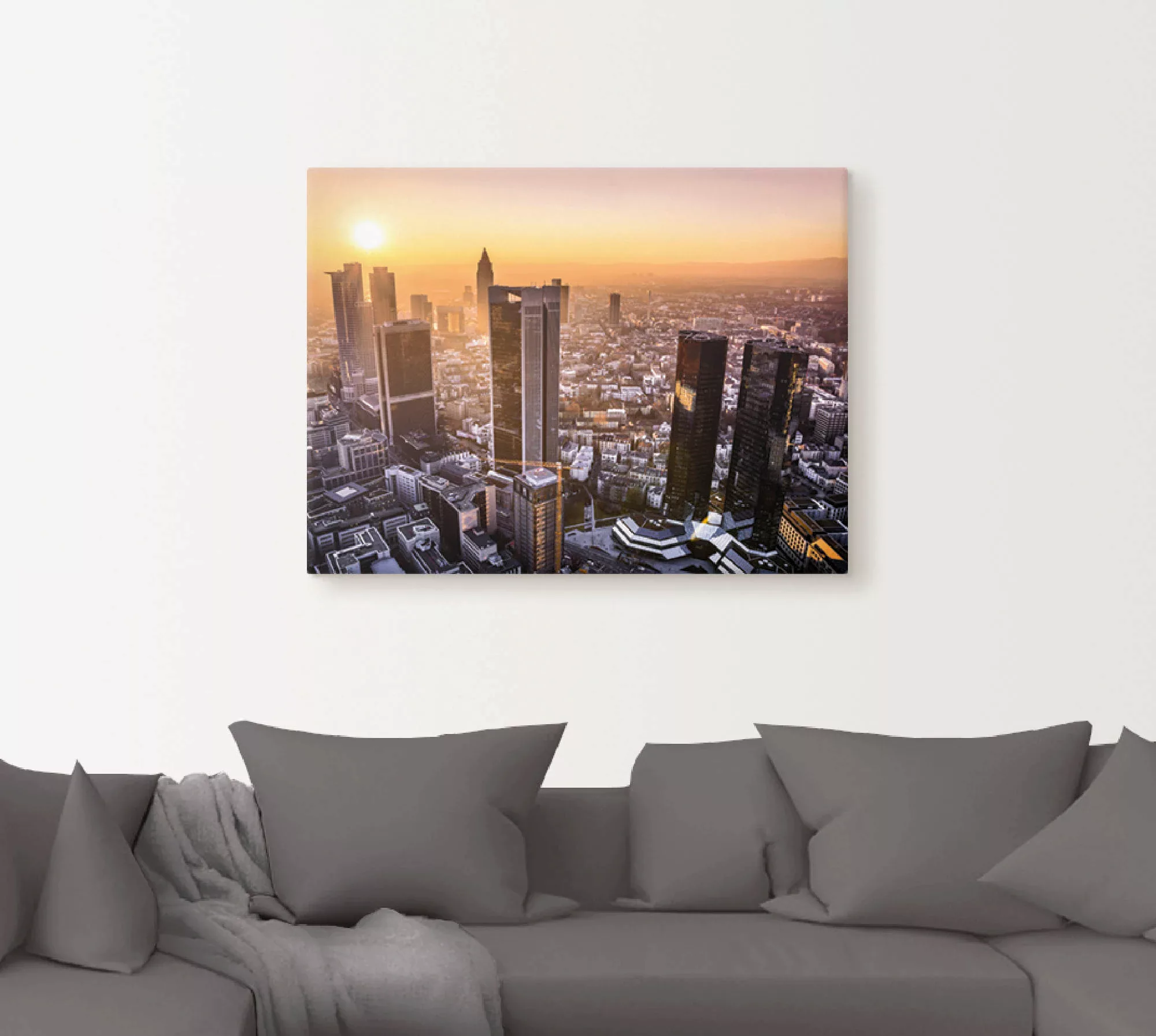 Artland Leinwandbild »Frankfurt am Main Panorama I«, Deutschland, (1 St.), günstig online kaufen