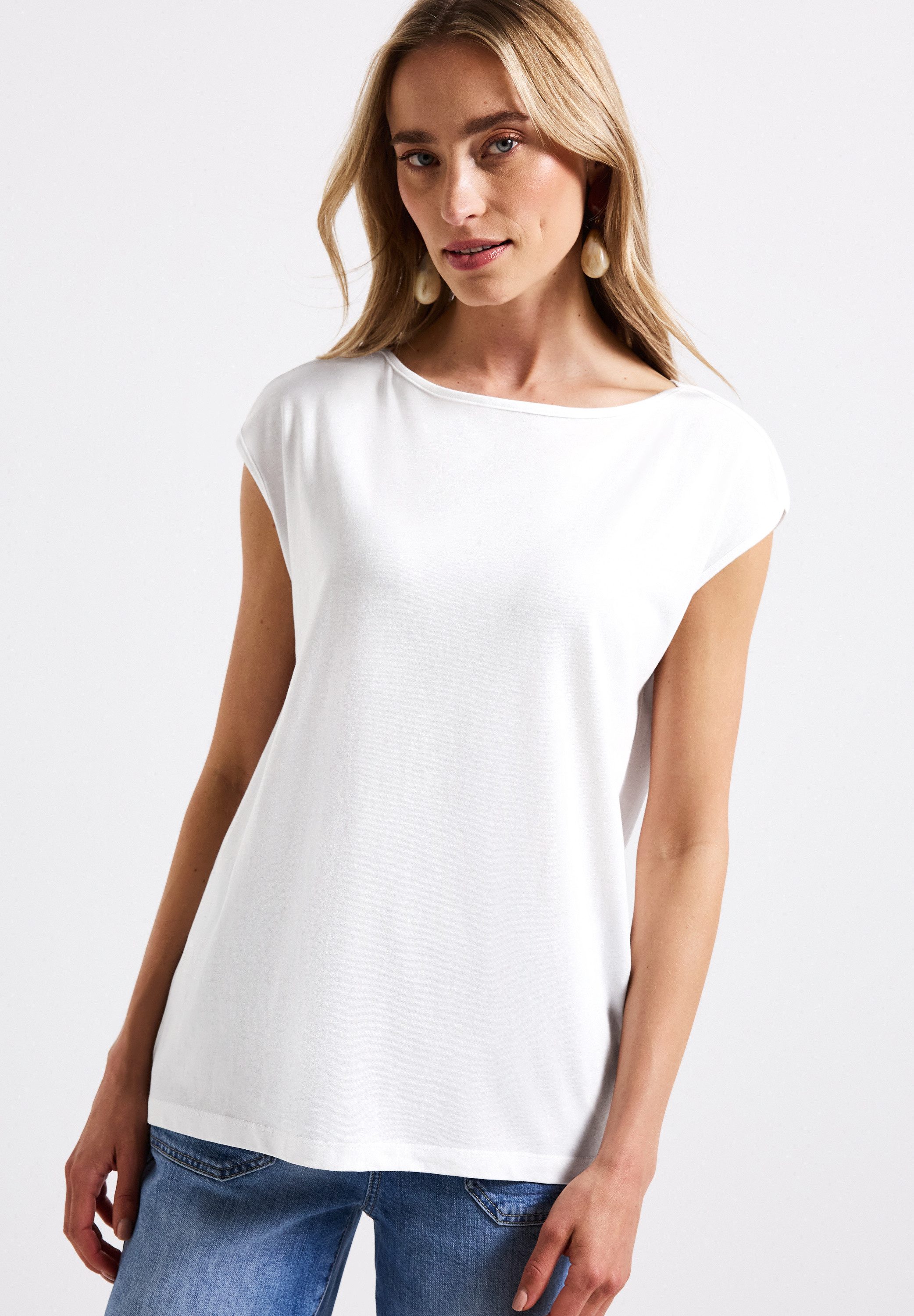 STREET ONE T-Shirt, mit U-Boot-Ausschnitt günstig online kaufen