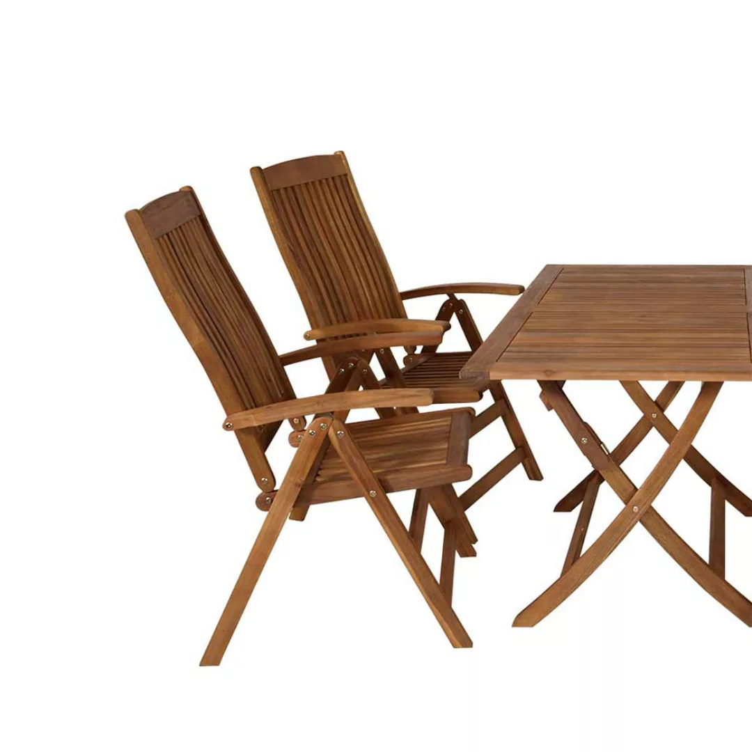 Terrassensitzgruppe aus Akazie Massivholz klappbar (fünfteilig) günstig online kaufen