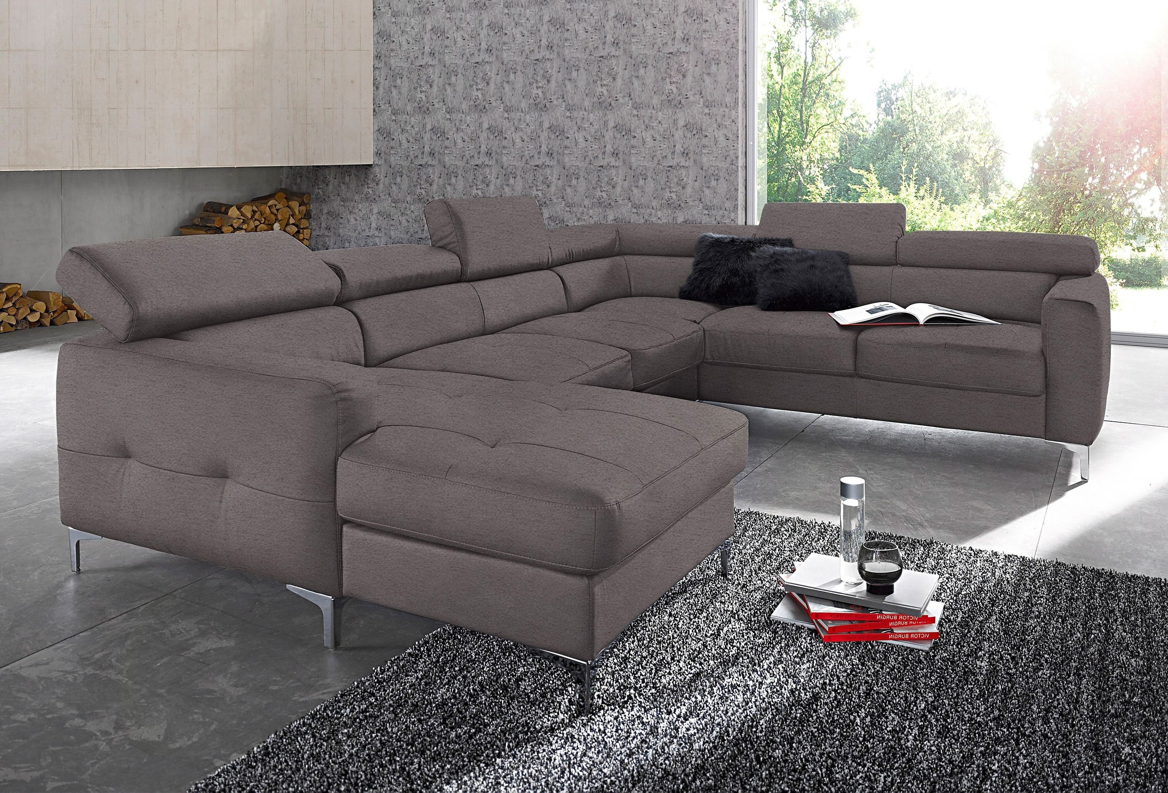 COTTA Polstergarnitur "Sammy U-Form", (Set, Tiefe der Recamiere 169 cm), Se günstig online kaufen