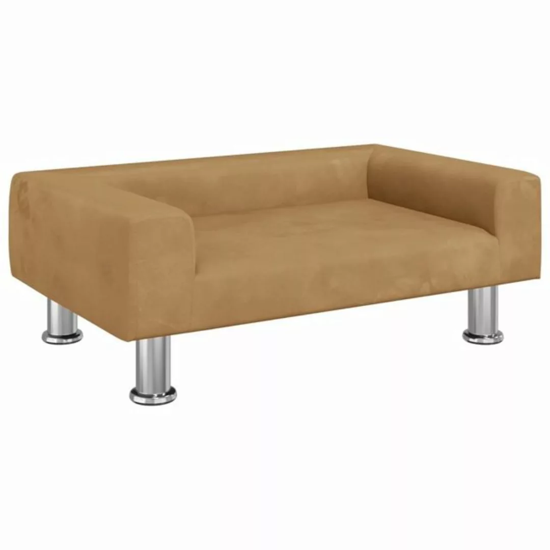 vidaXL Kindersofa Kindersofa Braun 70x45x26,5 cm Samt Kindercouch Kindermöb günstig online kaufen