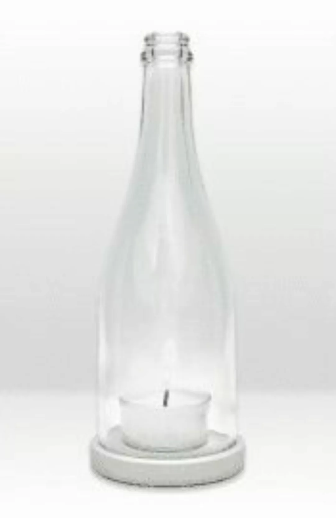 Flaschenwindlicht® Aus Der Sektflasche Mit Betonuntersetzer günstig online kaufen