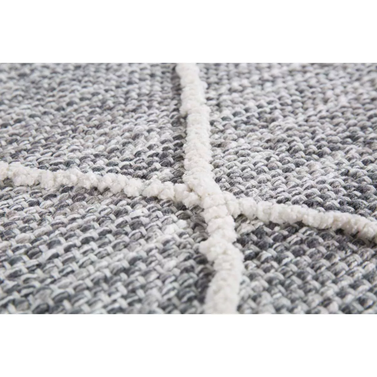 HOMCOM Teppich aus Baumwolle Grau 240 x 170 x 0,7 cm günstig online kaufen