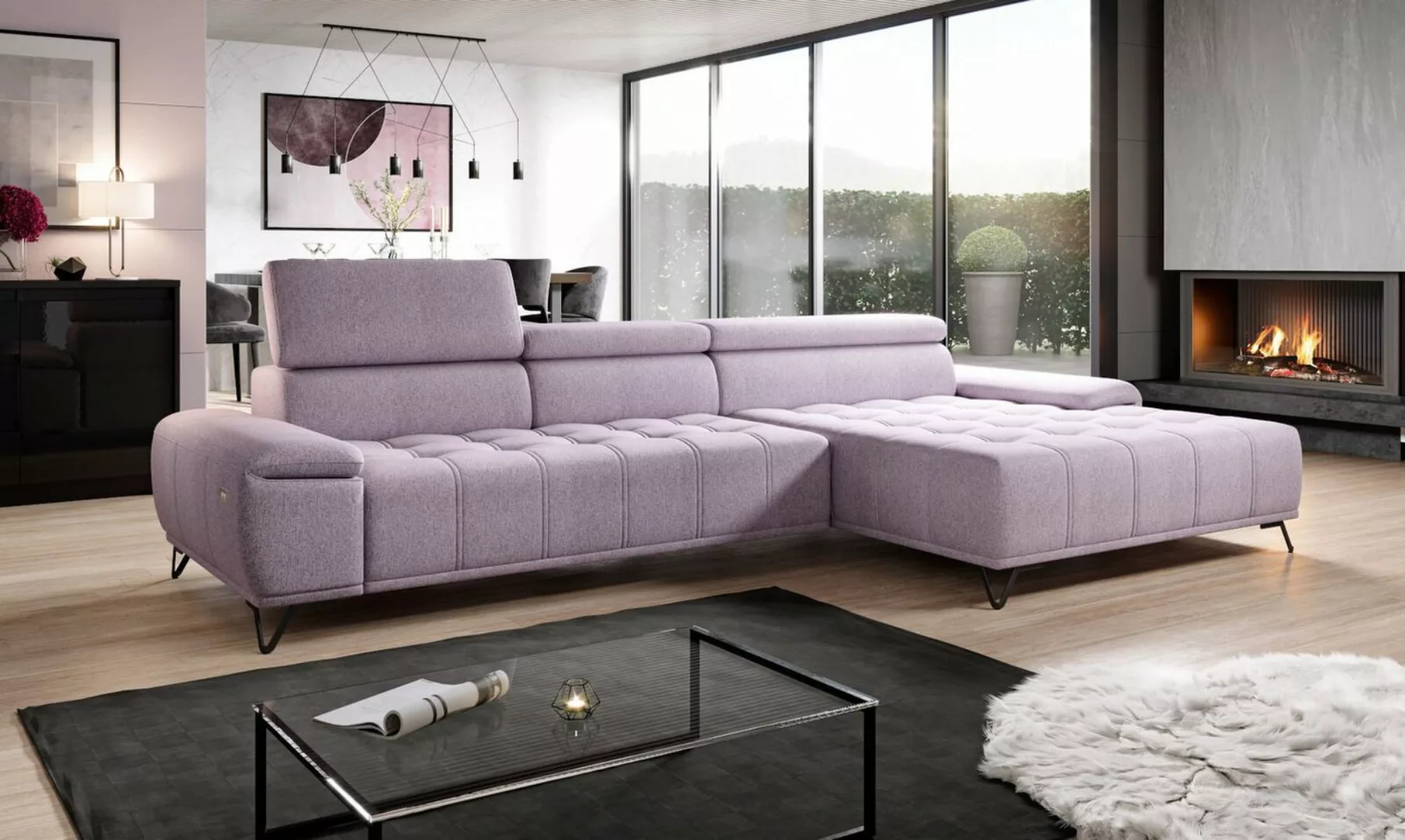 JVmoebel Ecksofa, Ecksofa L Form Sofa Couch Design Couchen Polster Textil günstig online kaufen