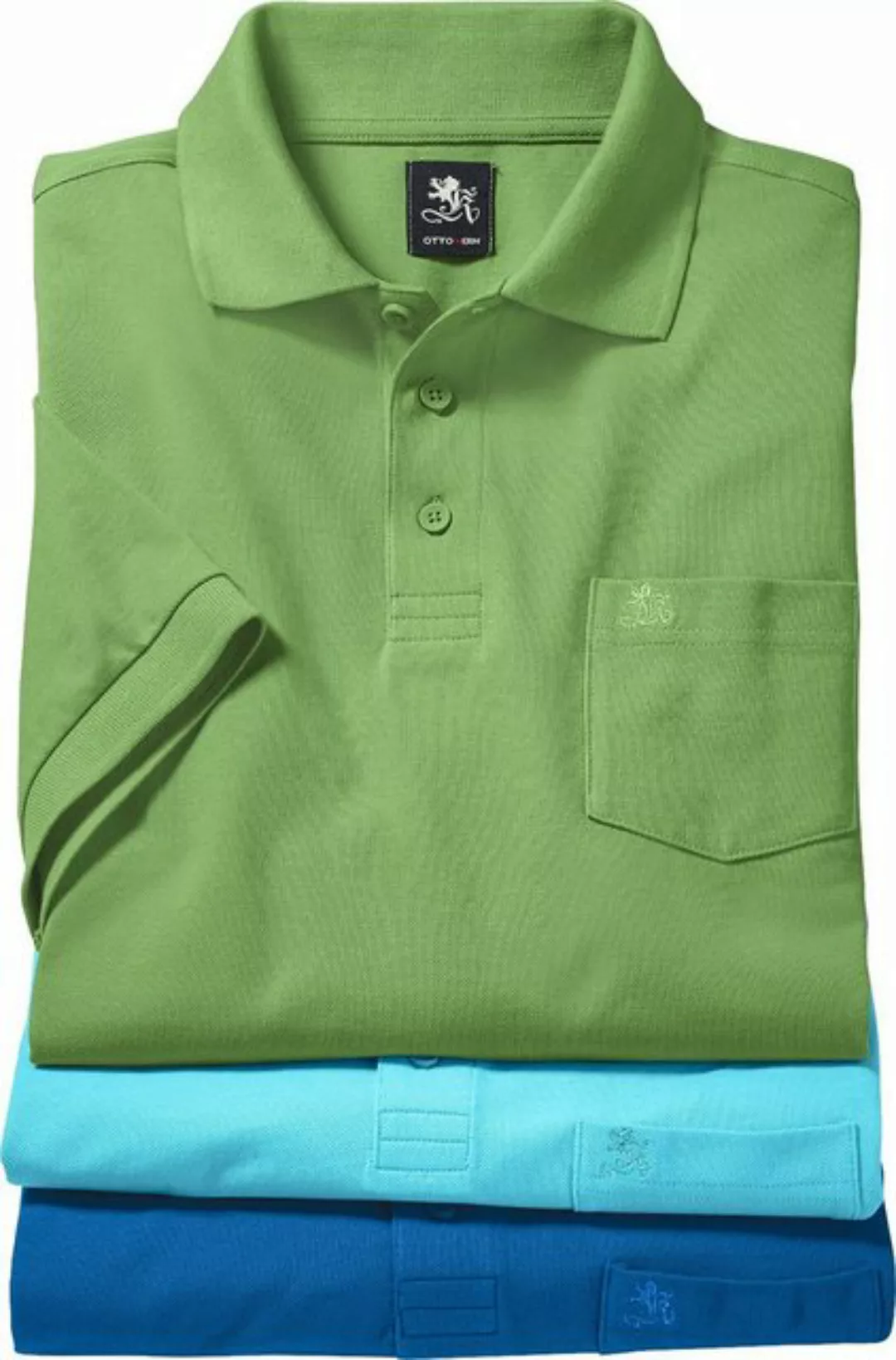 Otto Kern Poloshirt (Packung, 3er-Pack) aus reiner Baumwolle günstig online kaufen