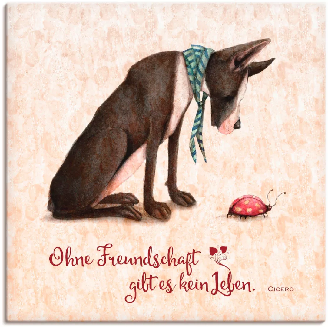 Artland Wandbild "Lebensweisheit Freundschaft", Tiere, (1 St.) günstig online kaufen