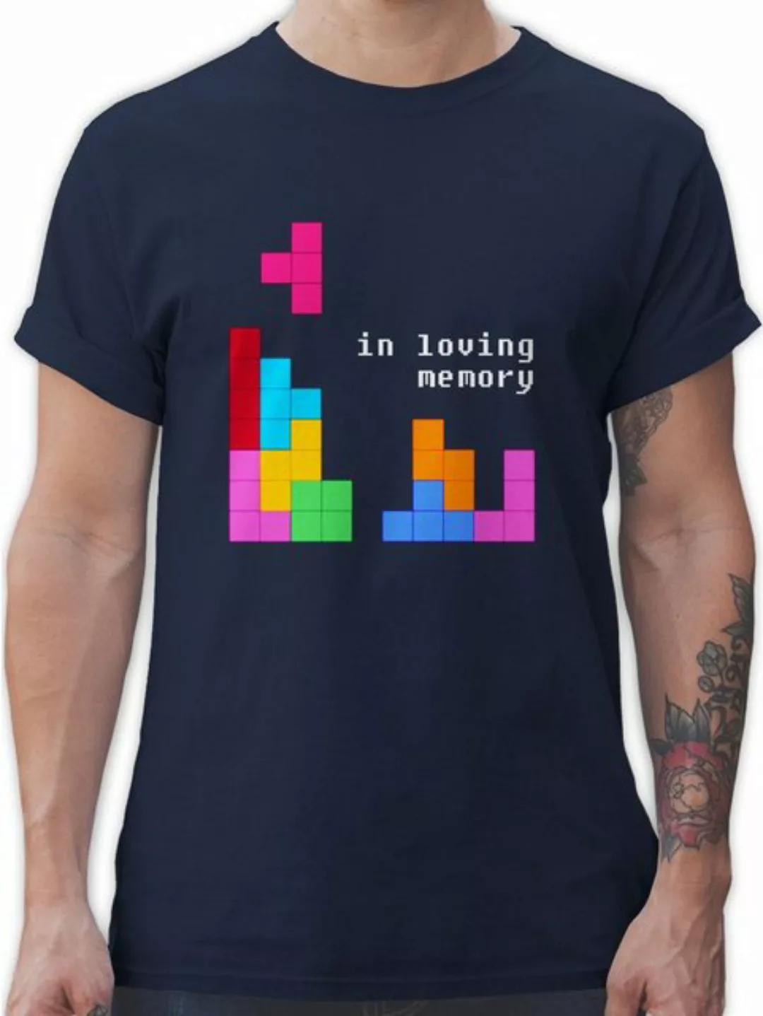 Shirtracer T-Shirt Tetris in loving memory Nerd Geschenke günstig online kaufen