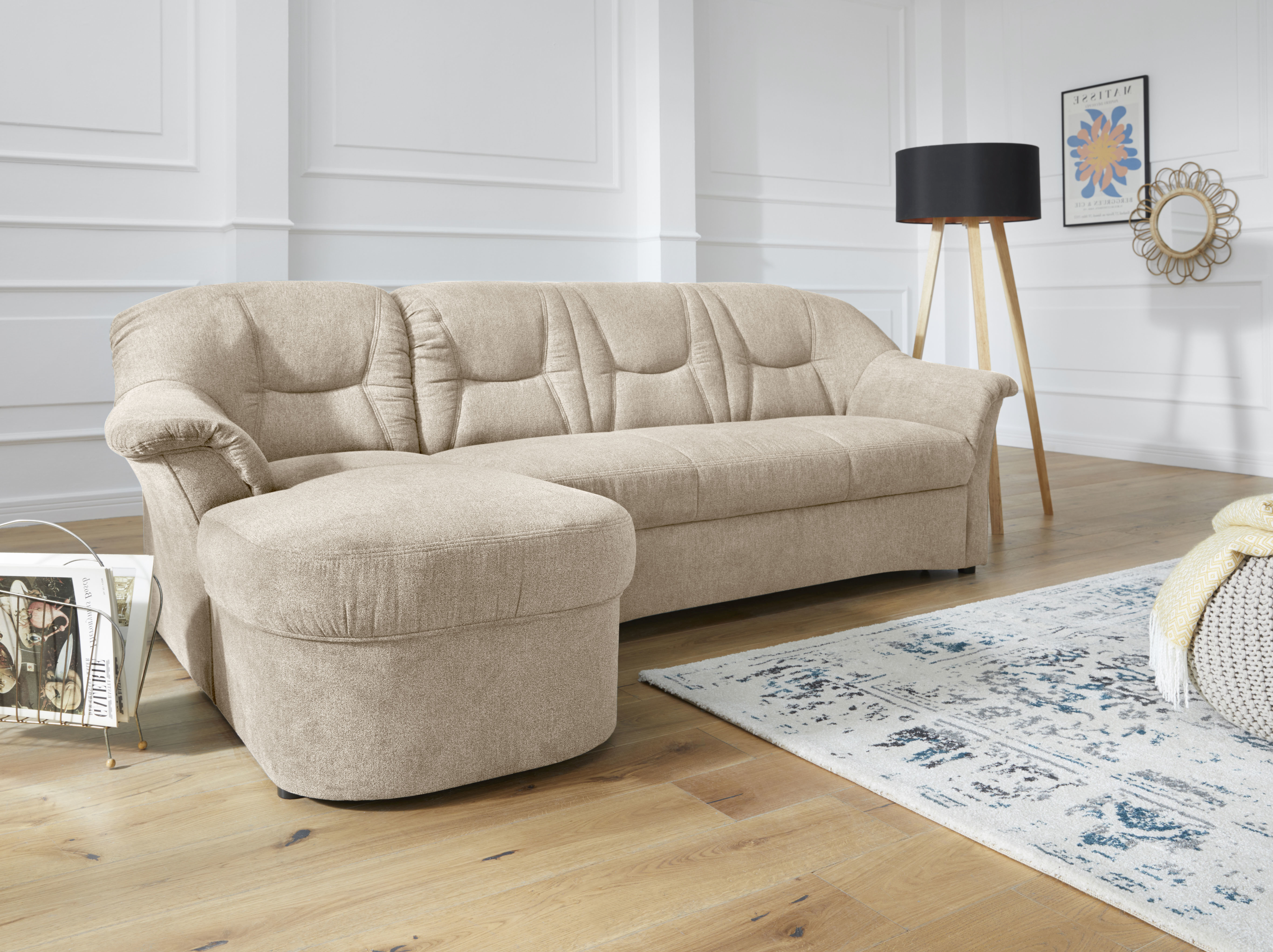DOMO collection Ecksofa "Sarafina zeitlos und komfortabel, optional mit Fed günstig online kaufen