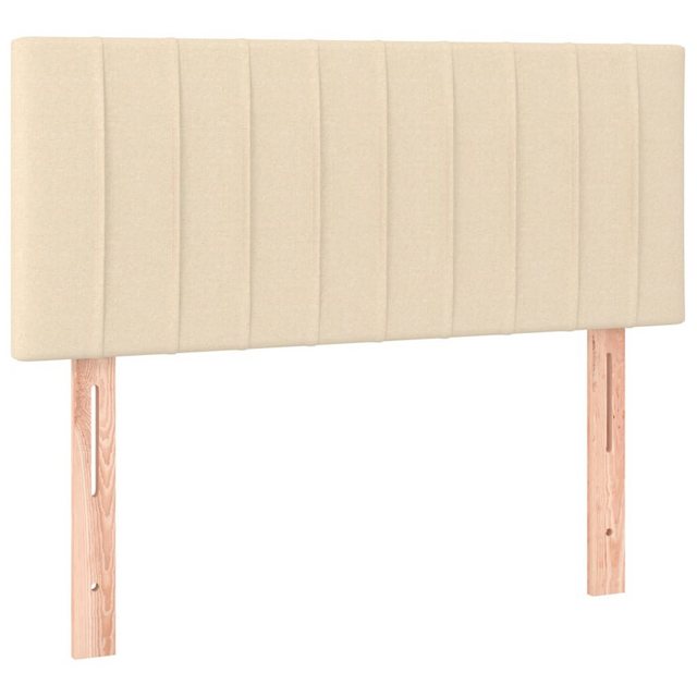 vidaXL Bett, Kopfteil Creme 80x5x78/88 cm Stoff günstig online kaufen