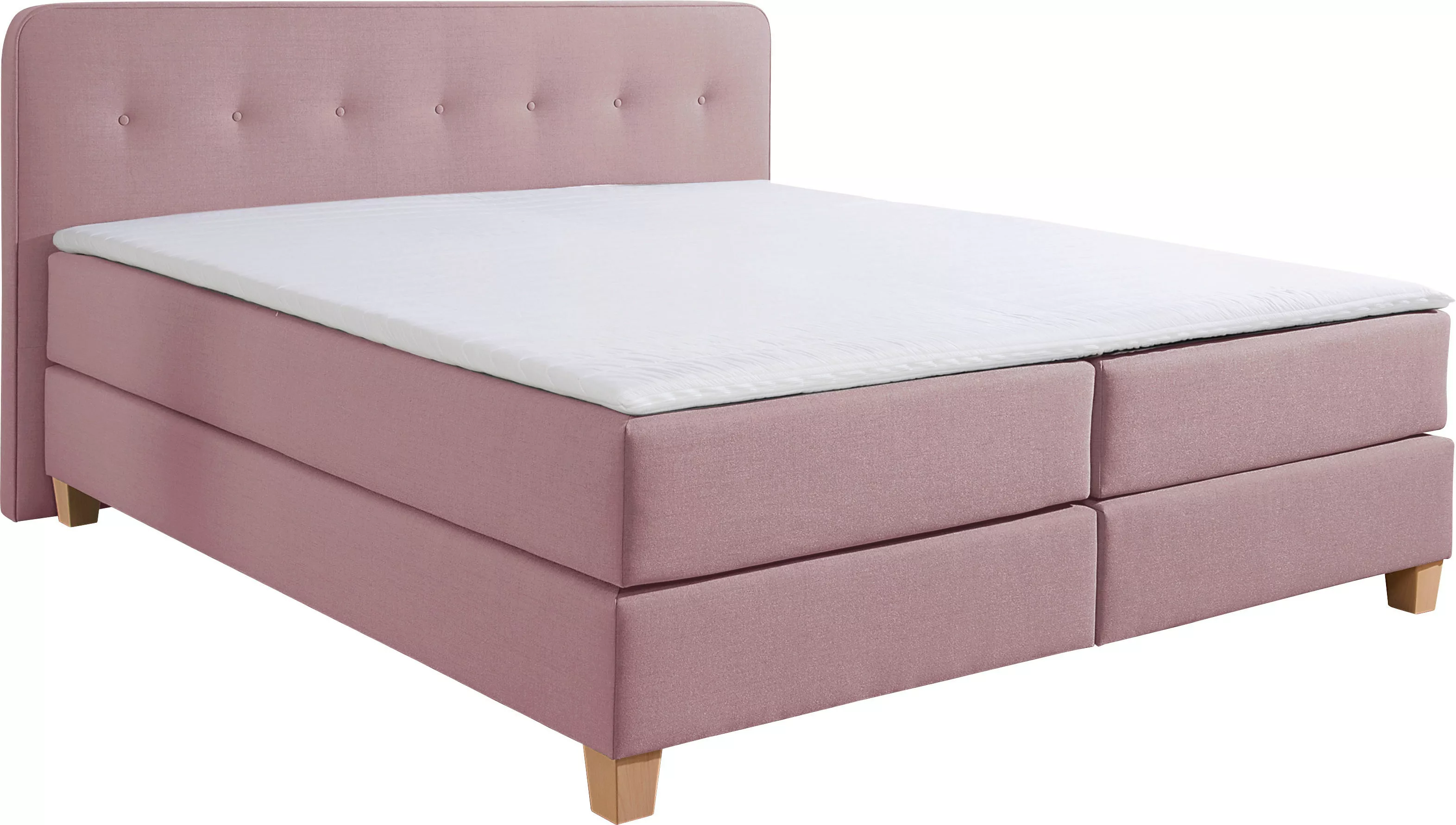 Home affaire Boxspringbett "Fargo", in Überlänge 220 cm, mit Topper, 3 Ausf günstig online kaufen