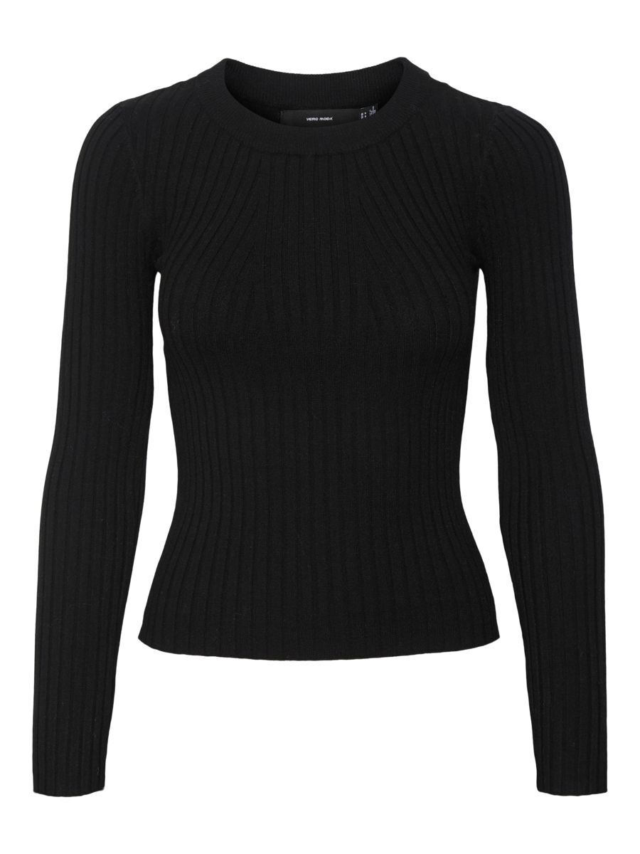 VERO MODA Rippdesign Bluse Damen Schwarz günstig online kaufen