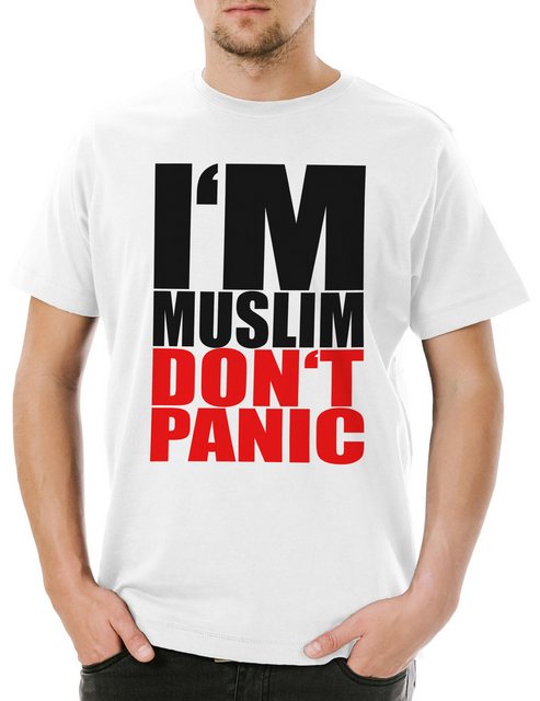 Urban Backwoods Print-Shirt I'm Muslim Don't Panic I Herren T-Shirt Islam M günstig online kaufen