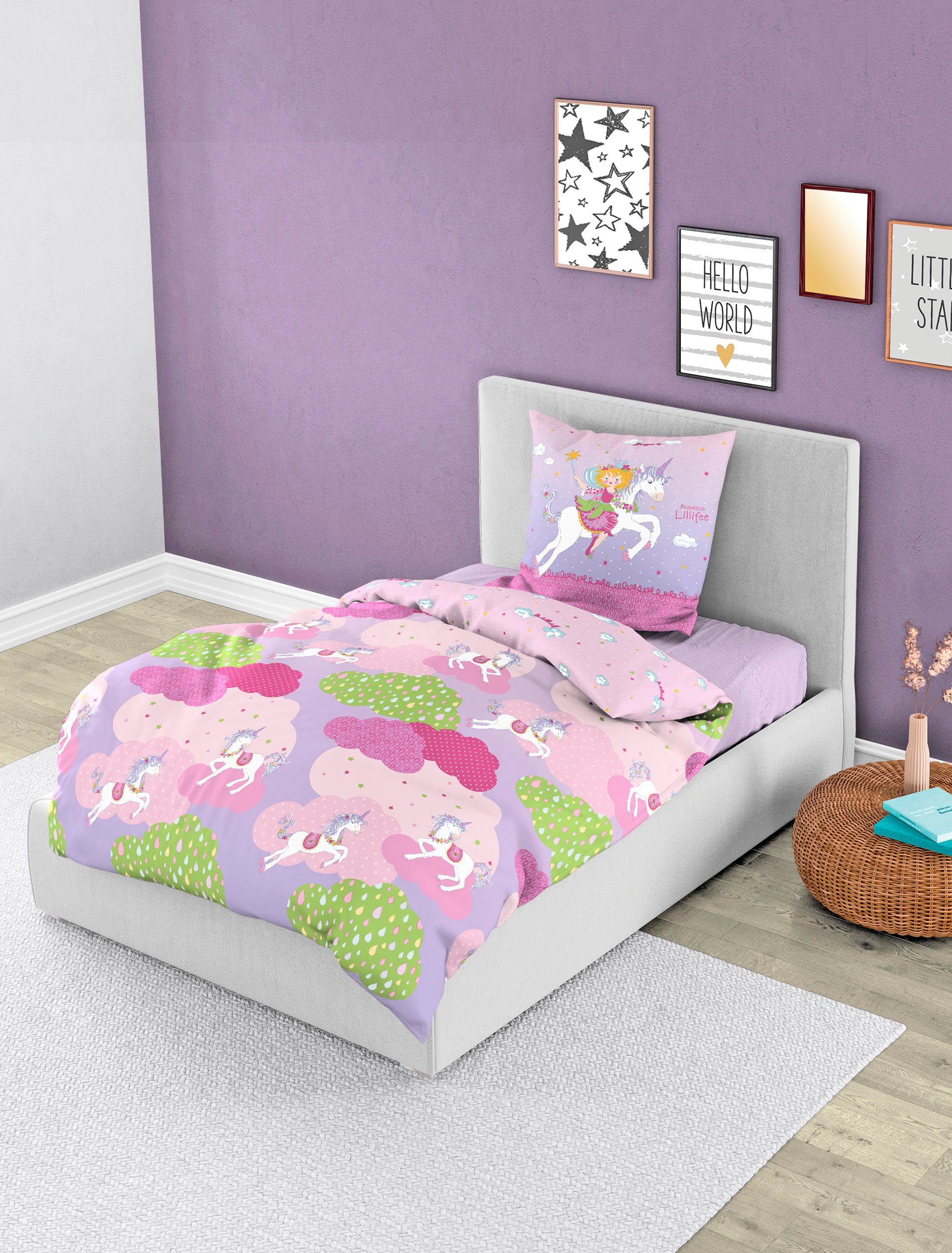 Prinzessin Lillifee Kinderbettwäsche »Einhorn«, Renforce, 100 % Baumwolle, günstig online kaufen