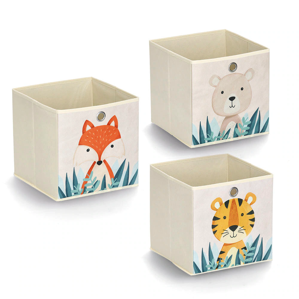 Zeller Present Aufbewahrungsbox "Animals", (Set, 3 St.), Vlies, faltbar, ve günstig online kaufen