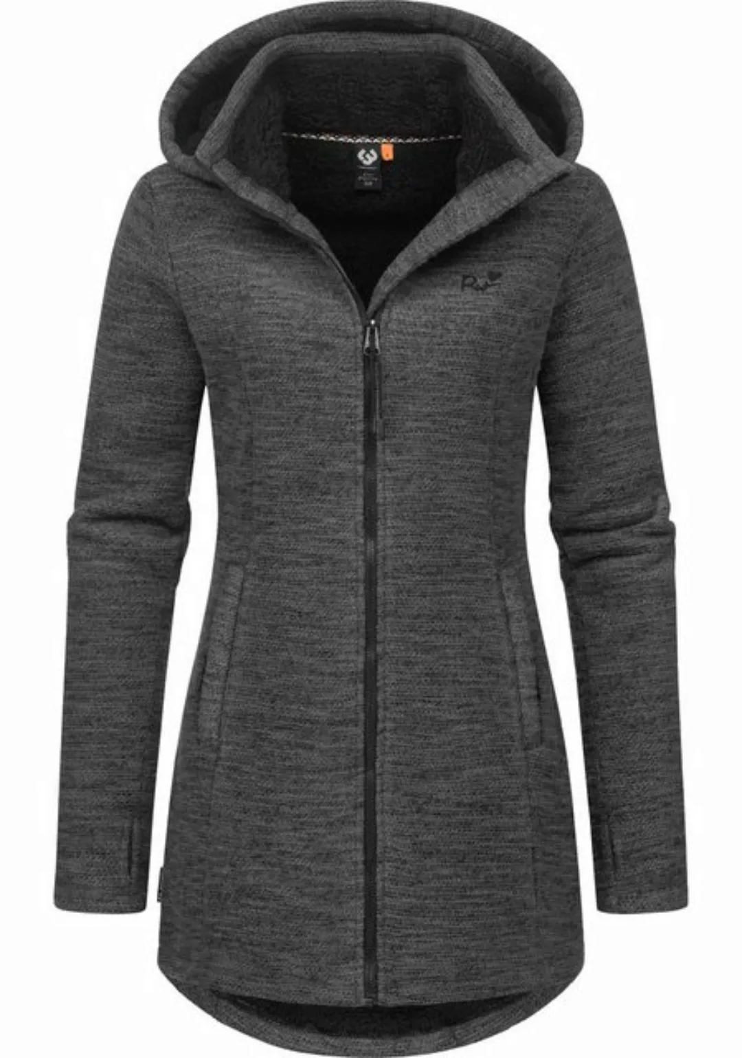 Ragwear Longstrickjacke "Leysha Melange", Sportliche Kapuzenjacke in melier günstig online kaufen