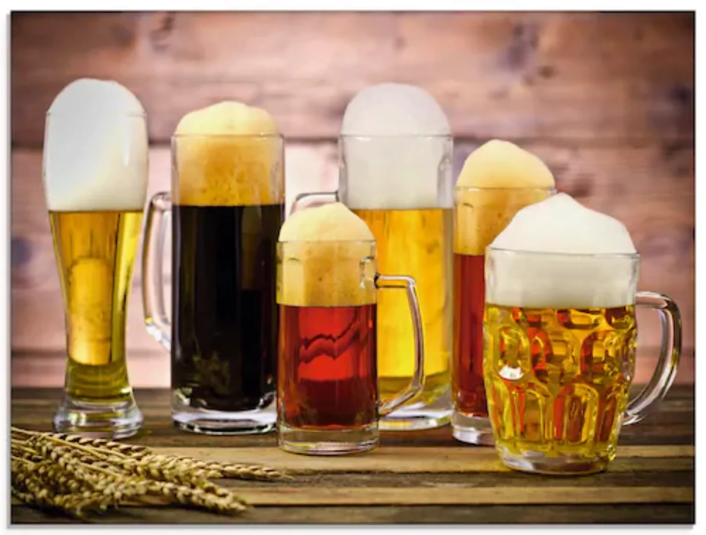 Artland Glasbild »Biervielfalt«, Getränke, (1 St.), in verschiedenen Größen günstig online kaufen