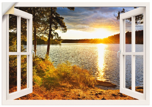 Artland Wandbild "Sonnenuntergang im Algonquin Park", Fensterblick, (1 St.) günstig online kaufen