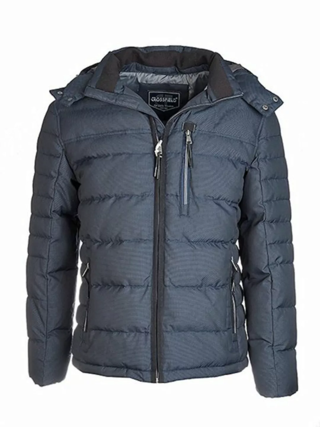 CROSSFIELD Steppjacke Herren Jacke mit abnehmbarer Kapuze und Stehkragen günstig online kaufen