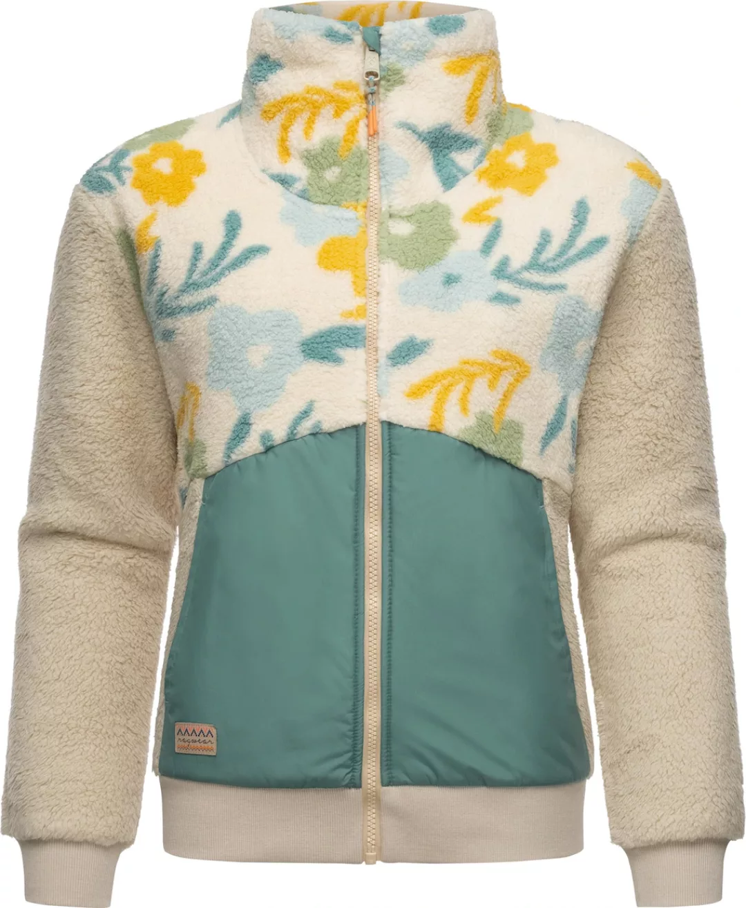 Ragwear Fleecejacke "Madaras Flower", ohne Kapuze, Flauschige Damen Übergan günstig online kaufen