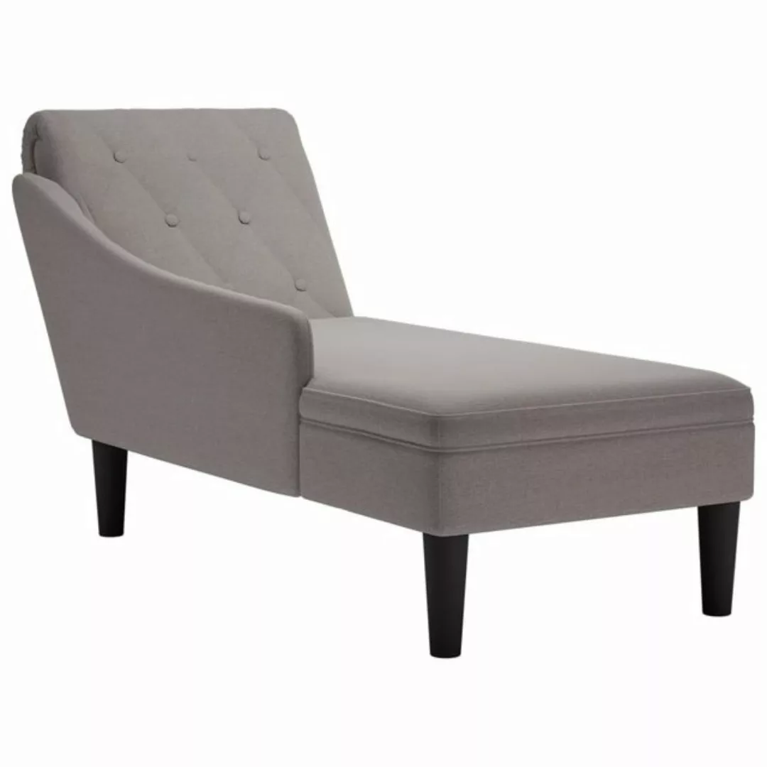 vidaXL Chaiselongue Chaiselongue mit Kissen und Rechter Armlehne Taupe Stof günstig online kaufen