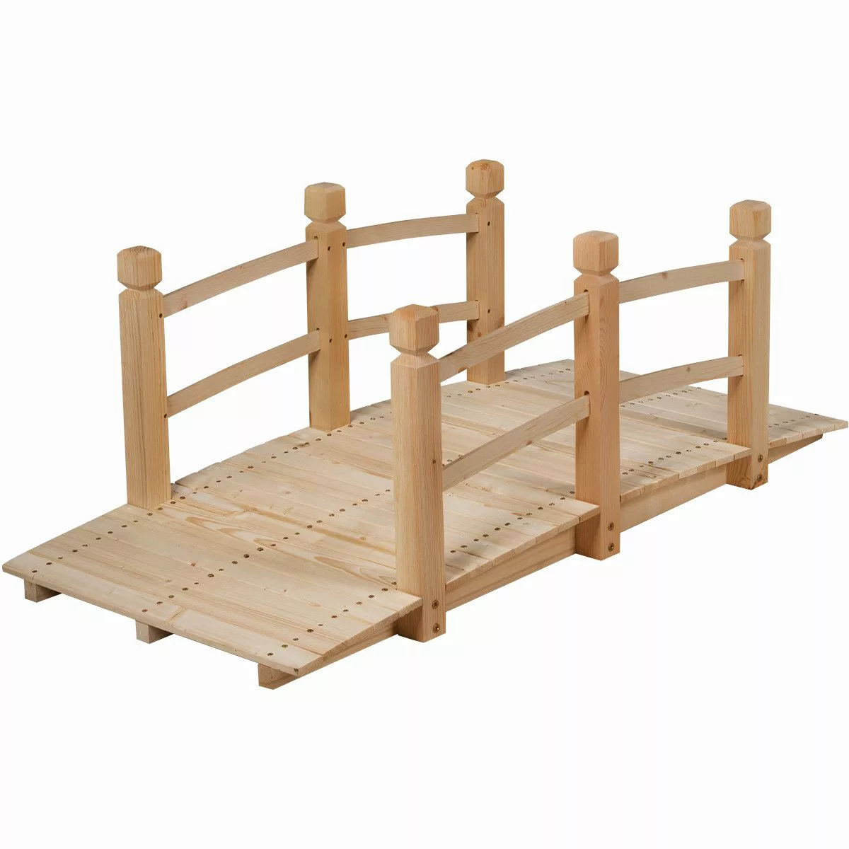 COSTWAY Zierbrücke, Holzbrücke, Gartenbrücke, Dekobrücke, 150 günstig online kaufen