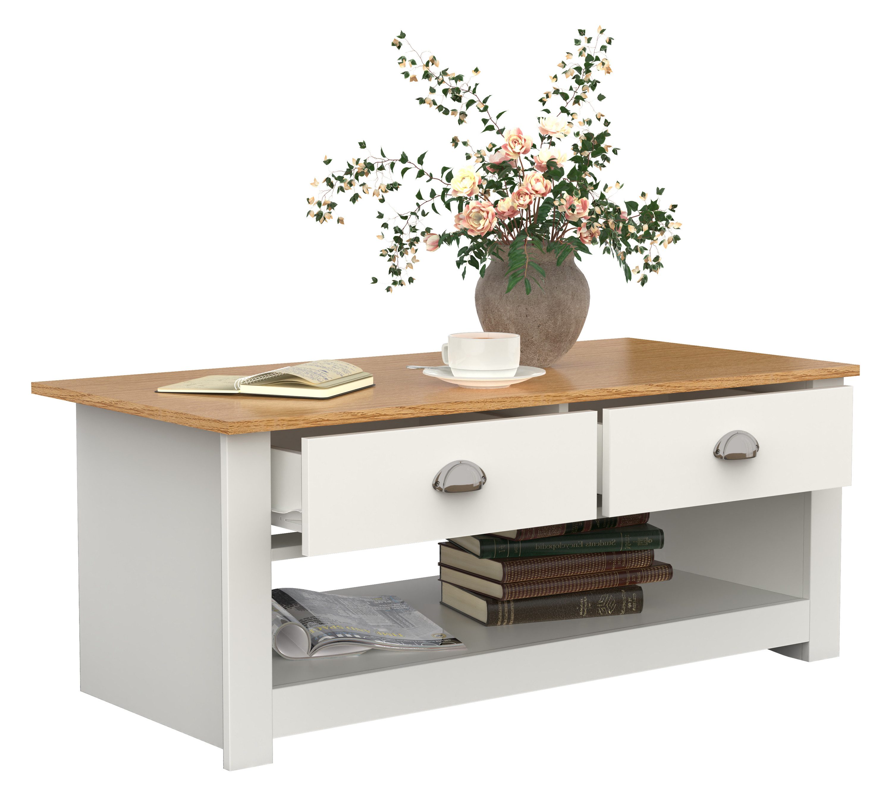 VCM Couchtisch Holz Sofatisch Couchtisch Schublade günstig online kaufen
