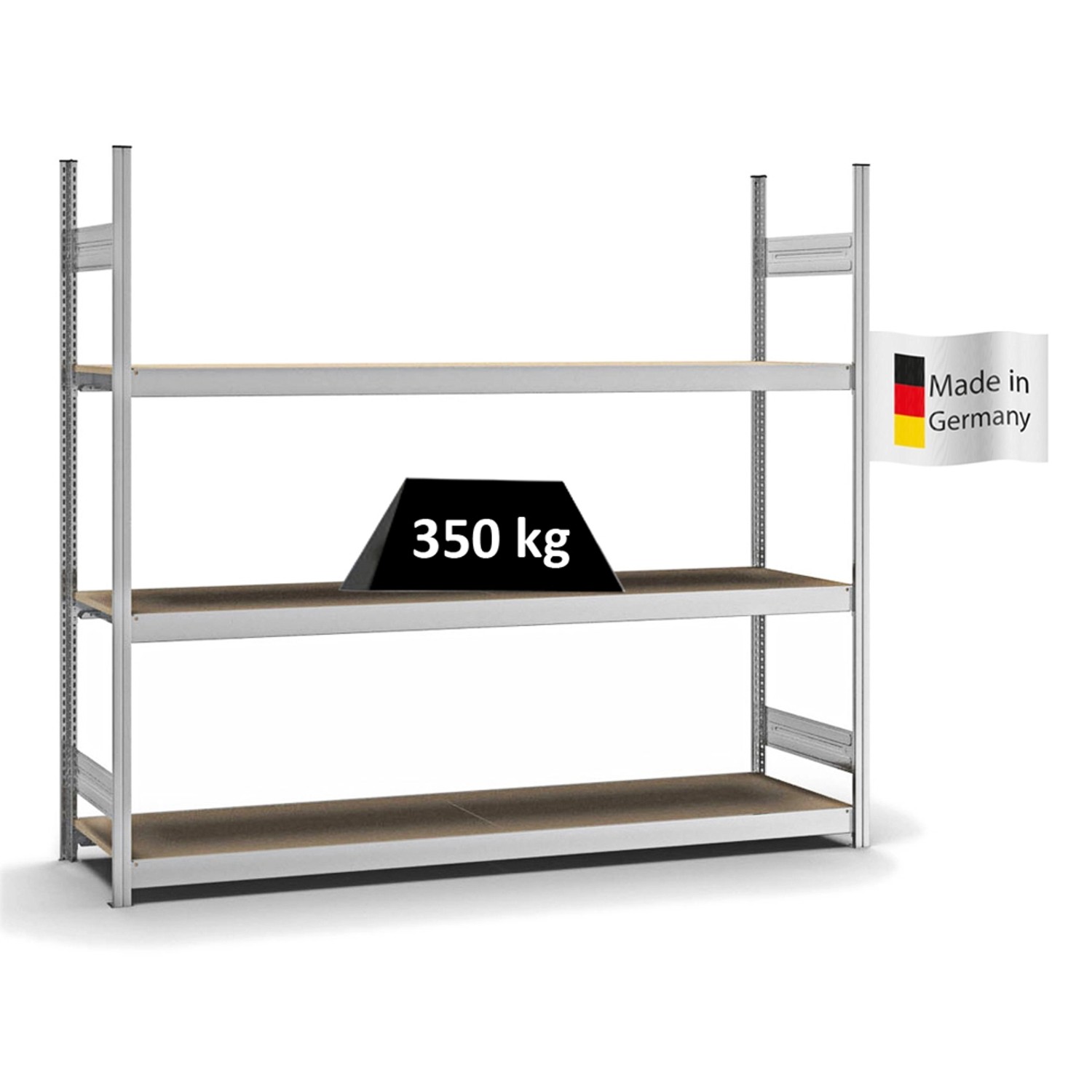 PROREGAL Weitspannregal Stecksystem T-Profil Grundregal HxBxT 200x225x50 cm günstig online kaufen