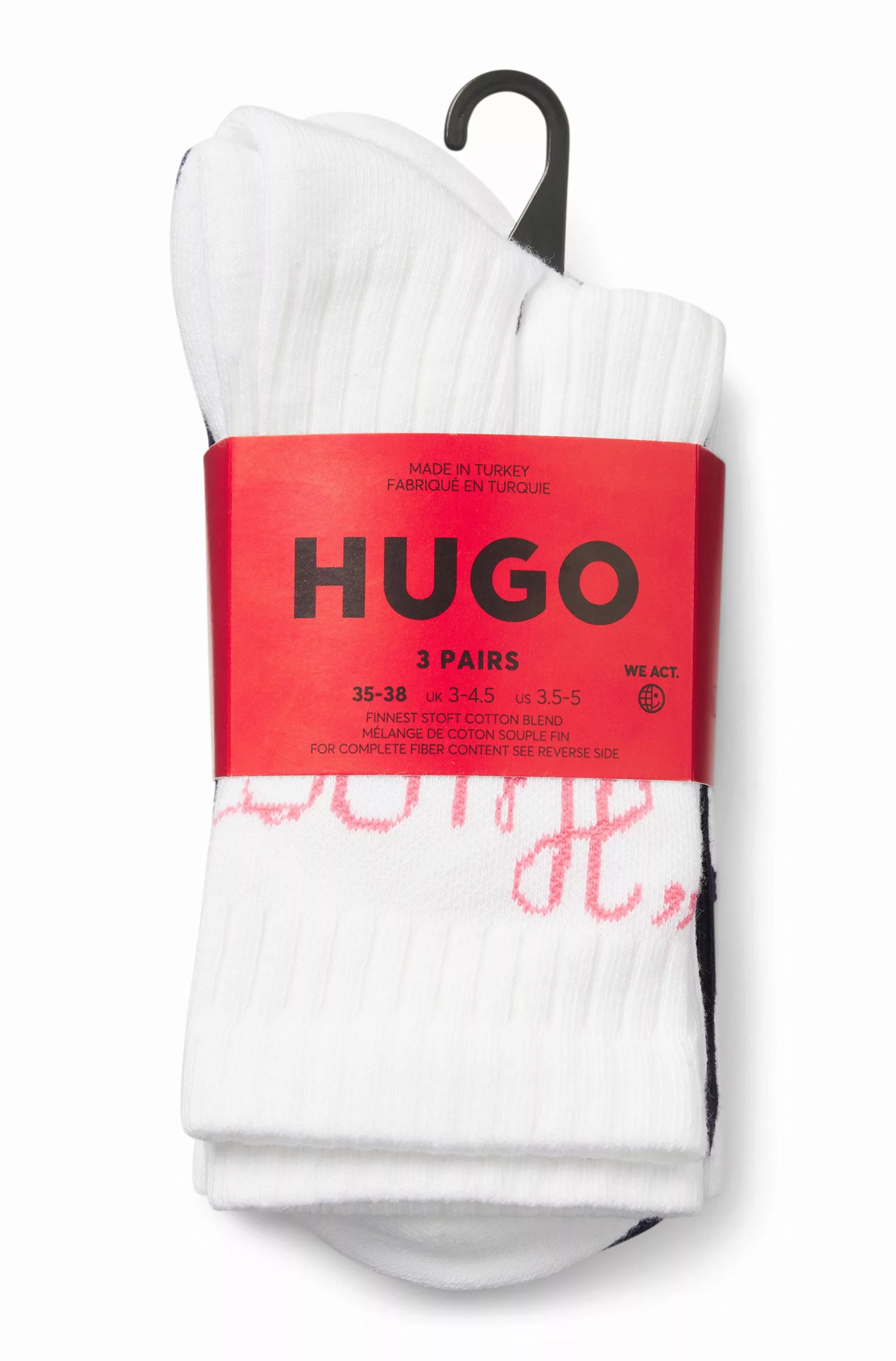 HUGO Freizeitsocken 3P QS SLOGAN CC günstig online kaufen